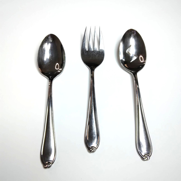 The Cellar bow knot flatware serving spoons set of 3 - Picture 1 of 5